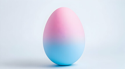 A dyed egg shifts from soft pink to blue, embodying the spirit of spring festivities