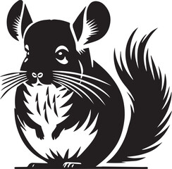 running squirrel silhouette vector