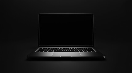 A modern 3D illustration of a laptop, presented as a standalone minimalistic icon for technology concepts.