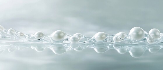 Pearls on Water, Abstract, Elegant