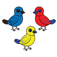 vector bird line art free download 