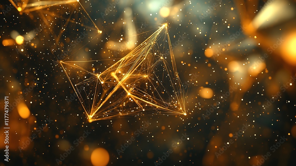 Poster a visually captivating abstract technology background featuring interconnected dots and lines, inter