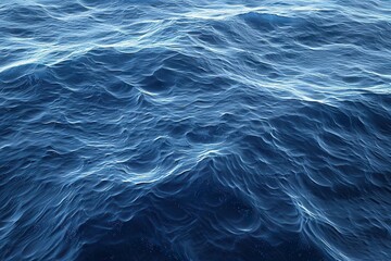 Obraz premium Ocean Waves: Serene Movement of Deep Blue Water in a Tranquil, Natural Marine Environment