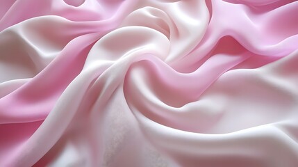 Fototapeta premium Pink and white silk fabric texture background.