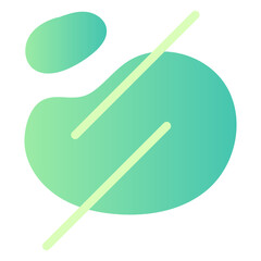 Green Aesthetic Blob Shape