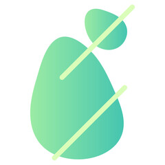 Green Aesthetic Blob Shape