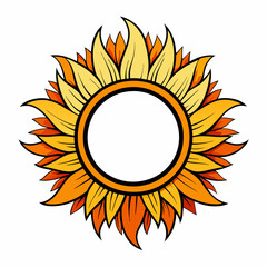 sun with flower