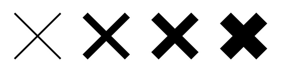 Cross checkmark icon. No icon