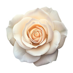 Elegant Cream Rose Blossom Closeup Detailed Image