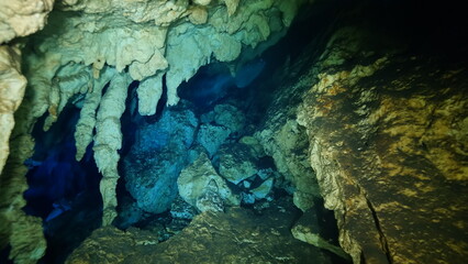 Cave diving