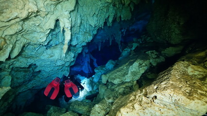 Cave diving