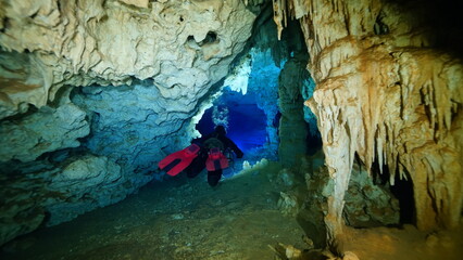 Cave diving