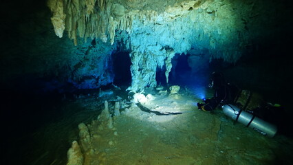 Cave diving