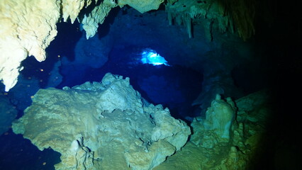 Cave diving