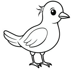 vector bird line art free download 