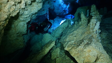 Scuba, cave diving in Dominican Republic