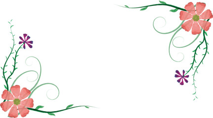 Violet, blue mix flower and lite red flower plant 