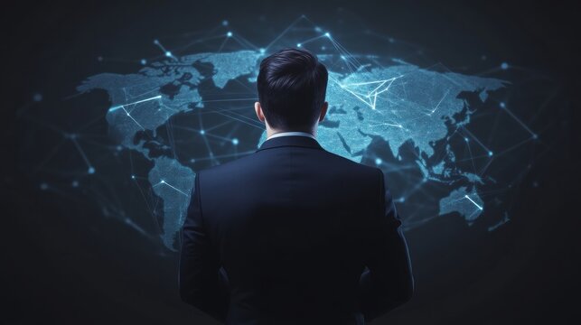 Global business insights corporate strategy data visualization digital environment executive viewpoint future trends