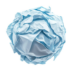 Obraz premium Crumpled paper ball represents creativity and innovation on high fidelity minimalist setting studio viewpoint isolated on transparent background