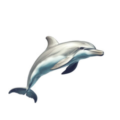dolphin gracefully swimming through the water. showcasing its streamlined body and playful nature the dolphin is depicted in a realistic style. highlighting its sleek form and aquatic environment  ess