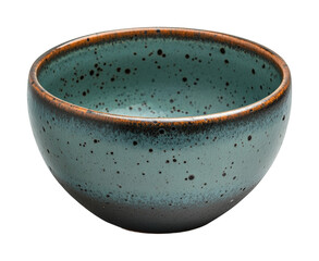 Ceramic bowl showcase studio setting high fidelity close-up view artisanal design isolated on transparent background
