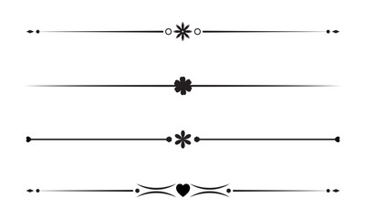 Text Divider Vectors. Separator vintage. decorative line.