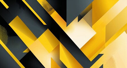 Abstract geometric patterns with sharp angles and blended yellow tones for a dynamic look in yellow illustration background