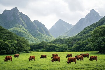wagyu cow farm at japan