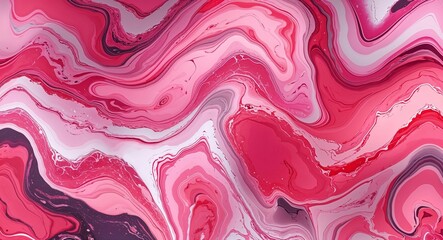 Fototapeta premium Abstract marbling pattern background in pink pattern background