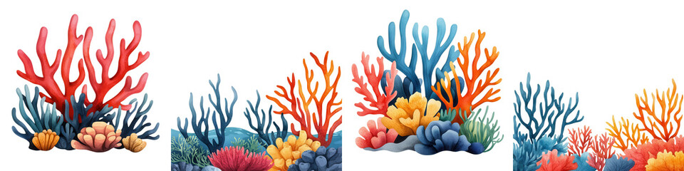 Vivid Coral Reef Under the Waves Showcasing a Beautiful Marine Ecosystem with Colorful Corals and Diverse Underwater Flora