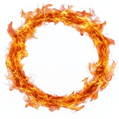 A vibrant circular flame design, showcasing fiery colors and dynamic movement, creating an energetic and captivating visual.