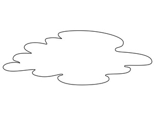 Cloud, weather phenomenon sign - vector linear picture with editable outline for coloring book, logo or pictogram. Outline. Cloud for coloring book.	