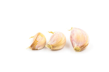 garlic isolated on white