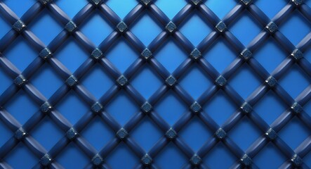 Diamond grid pattern background in blue pattern background