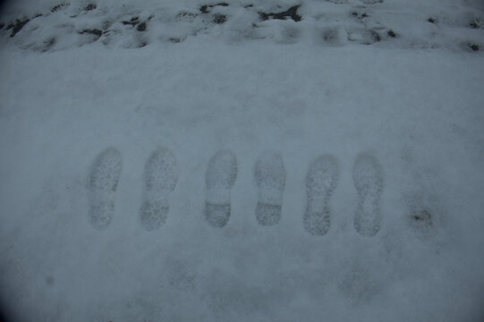 Huellas en la nieve