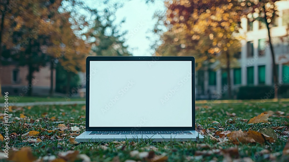 Aufkleber Digital fundamentals basics shared during an outdoor seminar Stock Photo with side copy space