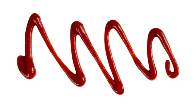 Set of tomato sauce splatter isolated