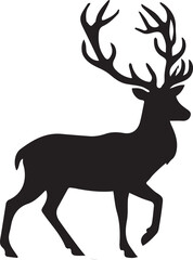 Obraz premium Deer silhouette vector EPS