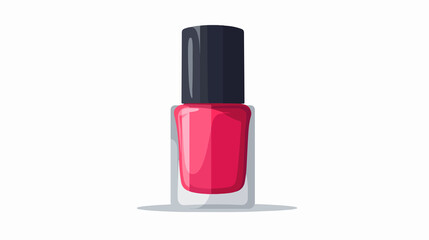 Obraz premium Flat Nail Polish Icon Isolated with Wide Angle Perspective