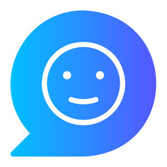 happy gradient icon