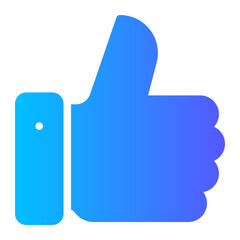 Fototapeta premium thumb up gradient icon