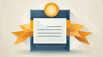 Empty Certificate template. modern and luxury diplomas with badge vector illustration