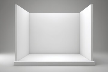 Fototapeta premium empty white shelf with light coming in from the top