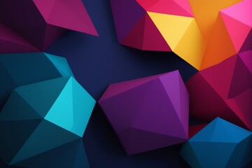 Obraz premium a close up of a bunch of colorful geometric shapes