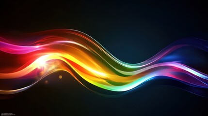 Vibrant abstract wave design with colorful gradients.