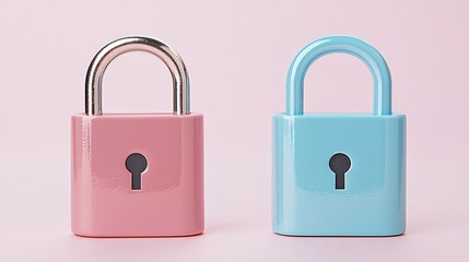 Online security basics visualized with encrypted data transfer between devices Stock Photo with side copy space