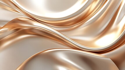 Obraz premium Elegant gold and beige fabric waves. Abstract background for luxury products.