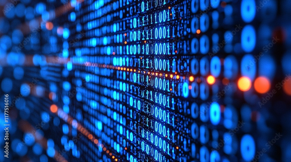 Poster Online security basics explained through a tutorial on identifying fake websites Stock Photo with side copy space