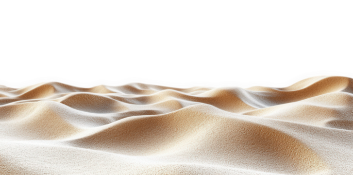 serene landscape of gently rolling sand dunes. showcasing smooth. undulating forms with a light color palette the simplicity and tranquility of the scene evoke a sense of vastness and calm. making it