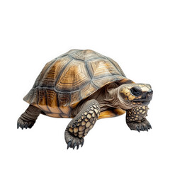 Obraz premium realistic. detailed sculpture of a tortoise. showcasing its textured shell and limbs. highlighting the artistry in the representation of this animal the background is plain. emphasizing the tortoise a